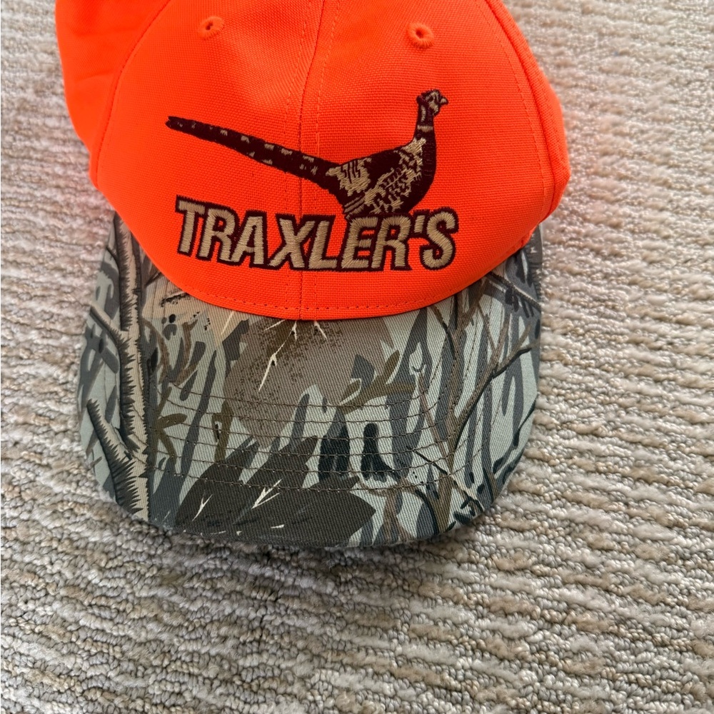 TRAXLER'S Blaze Orange & Camo Hunting Cap